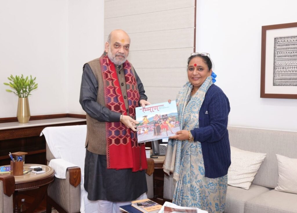 नई दिल्ली में गृह मंत्री अमित शाह से विधानसभा अध्यक्ष ऋतु खण्डूडी भूषण ने की शिष्टाचार भेंट