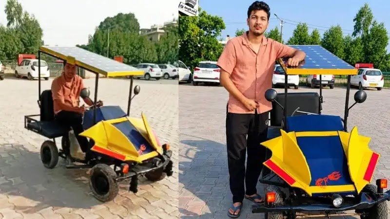 उत्तराखण्ड के 20 वर्षीय छात्र ने बनाई अनोखी सोलर कार
